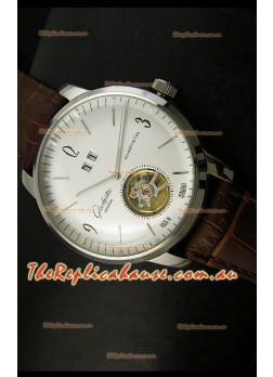 Glashuette Tourbillon Japanese Replica Watch in White Dial