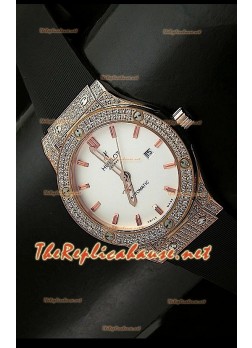 Hublot Big Bang Fusion Swiss Replica Watch with Diamonds