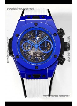 Hublot Big Bang Unico Chronograph Blue Ceramic Super Clone Watch 