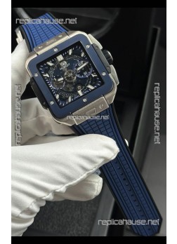 Hublot Square Bang Unico Titanium Case Blue Super Clone Watch 
