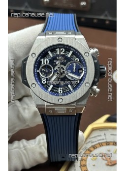 Hublot Big Bang Unico Blue Stainless Steel Casing Super Clone Watch 