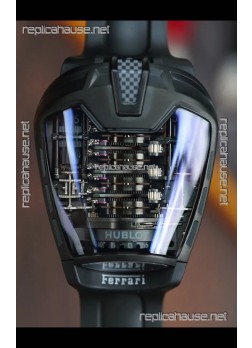 Hublot MP-05 La Ferrari Black Titanium Casing Hyper Clone Watch 