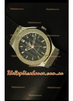 Hublot Classic Fusion 39MM Steel Case Timepiece Carbon Dial