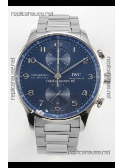IWC Portuguese Chronograph Blue Dial Super Clone Watch 