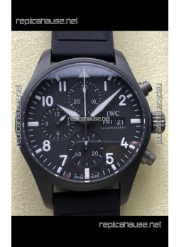 IWC PILOT'S Chronograph Ceramic Black Dial Super Clone Watch 