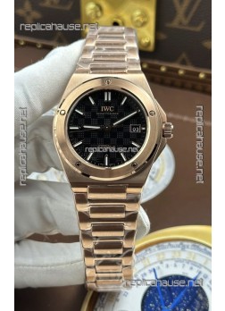 IWC Ingenieur Rose Gold Black Dial Super Clone Watch 