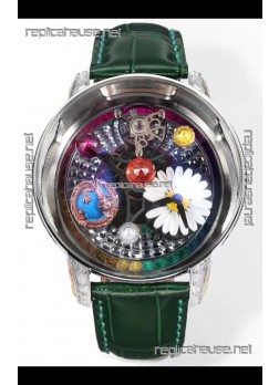 Jacob & CO Astronomia G-Dragon Steel Casing Green Strap Tourbillon Swiss Replica Watch