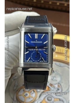 Jaeger LeCoultre Reverso Tribute Duoface Blue/Steel Dial Super Clone Watch 