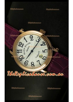 Franck Muller Master of Complications Liberty Japanese Watch Maroon Strap