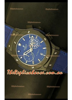 Hublot Classic Fusion Chrono Japanese Quartz Replica Watch in Blue Dial