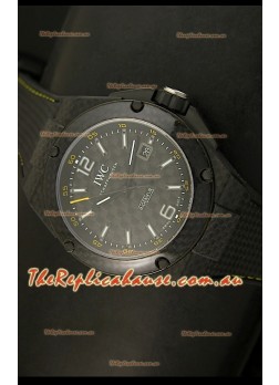 IWC Ingenieur Carbon Casing Swiss Replica Watch in Black Carbon Dial