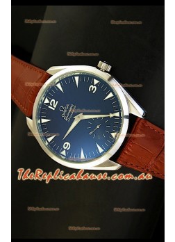 Omega Seamaster Railmaster Japanese Replica Watch in Brown Leather Strap