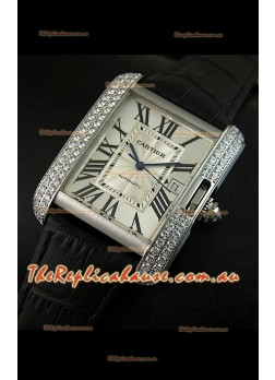 Cartier Tank Swiss Replica Watch 1:1 Mirror Replica Watch - Steel Casing