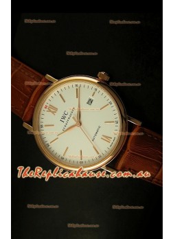 IWC Portofino Automatic Pink Gold Top Grade Japanese Replica Watch