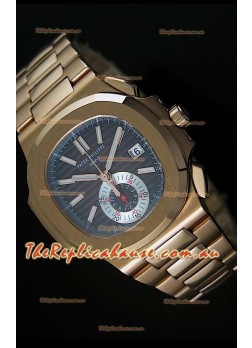 Patek Philippe Nautilus 5980 Chronograph Swiss Pink Gold Watch - 1:1 Mirror Replica