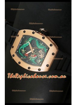 Richard Mille RM057 Tourbillon Jackie Chan Swiss Replica Watch in Pink Gold