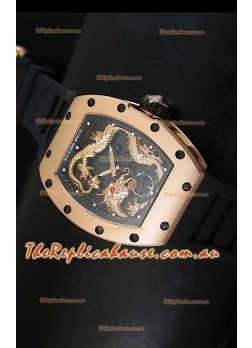 Richard Mille RM057 Tourbillon Jackie Chan Swiss Replica Watch in Pink Gold