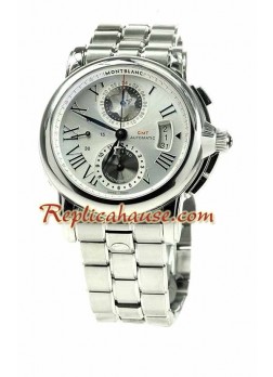 Mont Blanc Star GMT 100th Anniversary Swiss Wristwatch MBLNC16