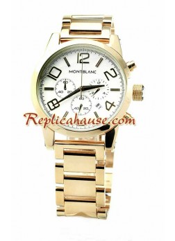 Mont Blanc Timewalker Gold Wristwatch MBLNC29