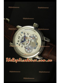 Mont Blanc Nicolas Riessec Stainless Steel Case in White Dial
