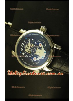 Mont Blanc Nicolas Riessec Stainless Steel Case in Black Dial