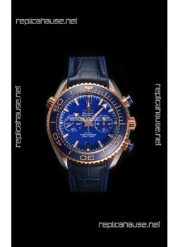 Omega Speedmaster Planet Ocean Two Tone Blue Dial Super Clone Watch 