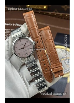 Omega De Ville Automatic 34MM Sandblasted Pink Dial Super Clone Watch 