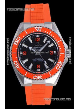 Omega Seamaster Planet Ocean Orange Bezel Rubber Strap 42MM Super Clone Watch 