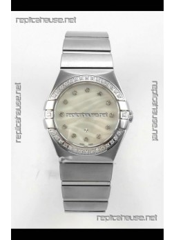 Omega Constellation 28MM Pearl Textured Dial QUARTZ Super Clone Watch 