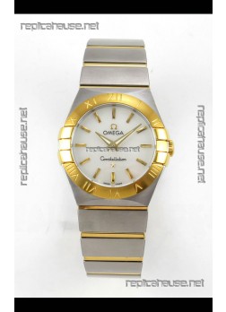 Omega Constellation 28MM Two Tone Yellow Gold Pearl Dial QUARTZ Super Clone Watch 
