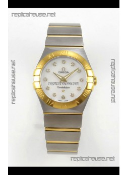 Omega Constellation 28MM Two Tone Yellow Gold Pearl Dial QUARTZ Super Clone Watch 