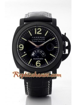 Panerai Luminor PVD Power Reserve Swiss Wristwatch PNRI85