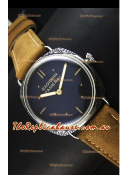 Panerai Radiomir PAM425 Floral engraved Case in Stainless Steel Case