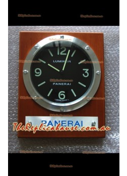 Panerai PAM255 Teak Wood Wall Clock White Dial - 1:1 Mirror Replica