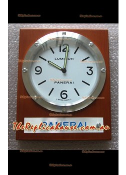 Panerai PAM255 Teak Wood Wall Clock Black Dial - 1:1 Mirror Replica