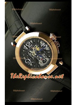 Cartier Pasha Ladies Skeleton Dial Watch in Gold