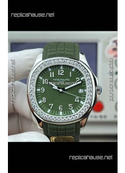 Patek Philippe Aquanaut 5167 Blue Dial/Strap Diamonds Bezel Super Clone Watch 