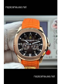 Patek Philippe Aquanaut 5261 Rose Gold Brown Dial Swiss Replica Watch