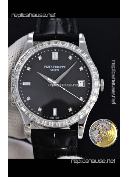 Patek Philippe Calatrava 5298 Squared Diamonds Super Clone Watch 