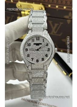 Patek Philippe Twenty-4 Diamonds Paved Stainless Steel Super Clone Watch 