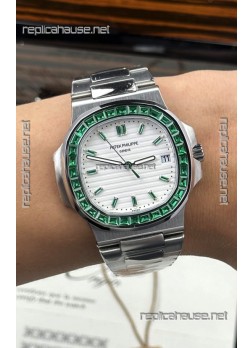 Patek Philippe Nautilus 5723 White Dial Green Rubies Super Clone Watch 