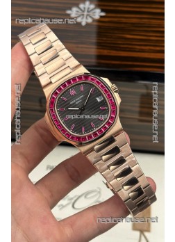 Patek Philippe Nautilus 5723 Rose Gold Red Rubies Super Clone Watch 