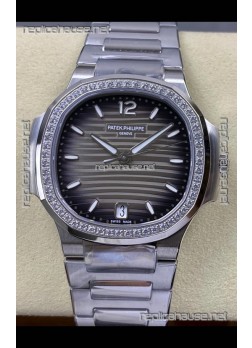 Patek Philippe Nautilus 7118 35MM Grey Dial Diamonds Super Clone Watch 