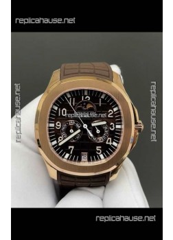 Patek Philippe Aquanaut 5261 Rose Gold Brown Dial Swiss Replica Watch