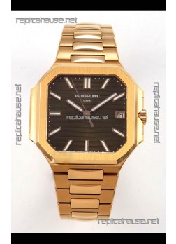 Patek Philippe Cubitus 7128 Rose Gold Casing Brown Dial Swiss Replica Watch