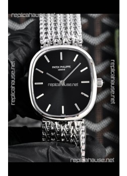 Patek Philippe Golden Ellipse 5738 Black Dial Super Clone Watch 