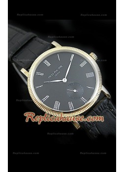 Patek Philippe Calatrava Japanese Replica Watch in Yellow Gold