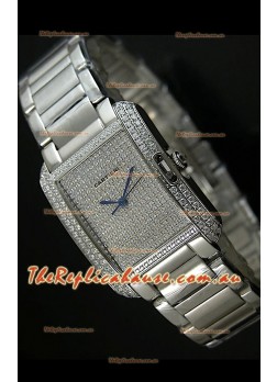 Cartier Tank Anglaise Ladies Replica Watch in Steel Case/Strap