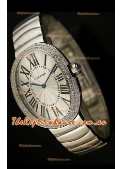 Cartier Baignoire Japanese Replica Watch with Diamonds Bezel
