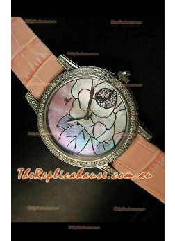Jaeger LeCoultre Japanese Quartz Movement Ladies Watch - Pink Dial